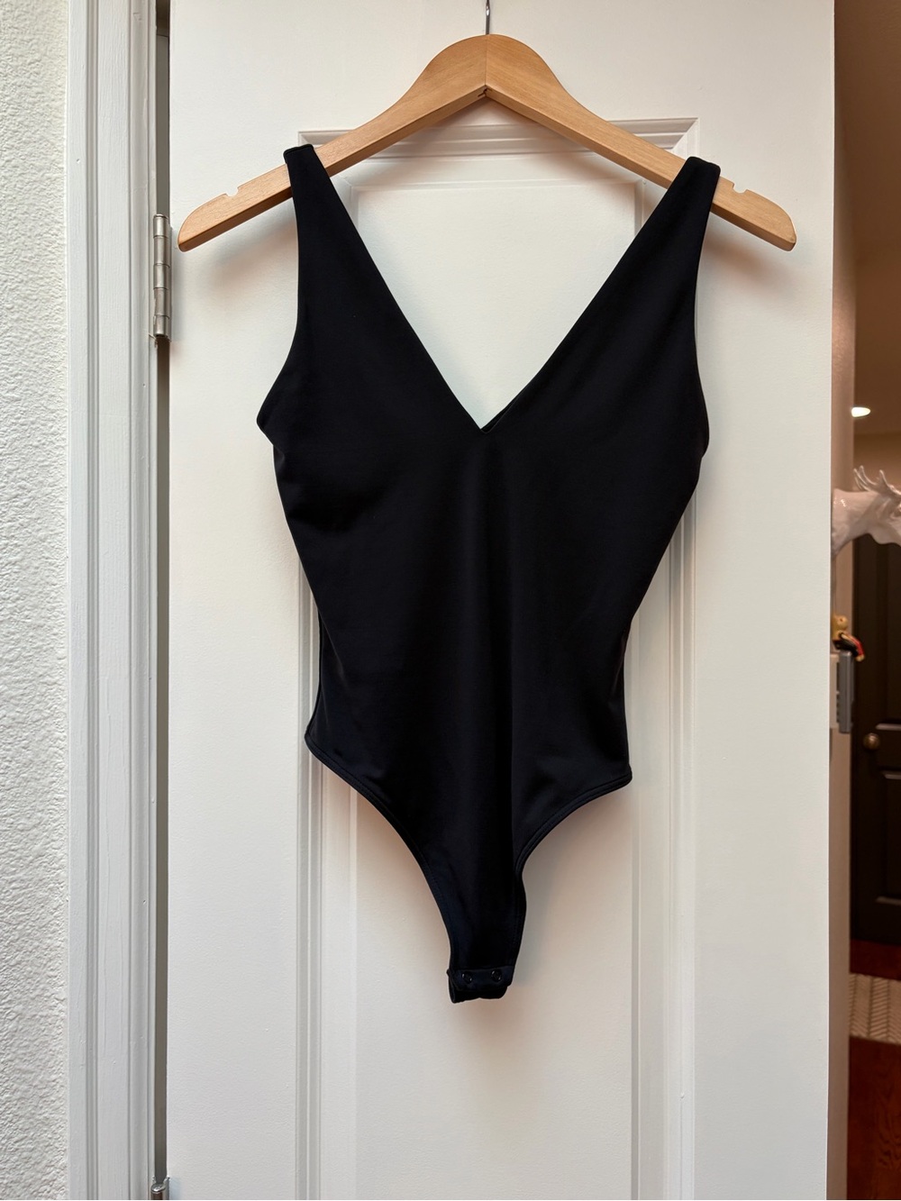 Babaton Black V-Neck Contour Body Suit
